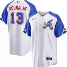 Men & Youth #13 Ronald Acuna Jr. Atlanta Braves City Connect White Jersey