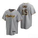 Men & Youth #15 Oneil Cruz Pittsburgh Pirates Gray Road Cool Base Jersey