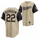 Men & Youth #22 Clayton Kershaw Los Angeles Dodgers Black Heritage Night Cool Base Jersey