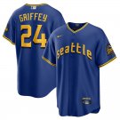 Men & Youth #24 Ken Griffey Jr. Seattle Mariners 2023 City Connect Cool Base Blue Jersey