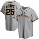 Men & Youth #25 Barry Bonds San Francisco Giants Gray Away Cool Base Jersey