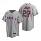 Men & Youth #27 Mike Trout Los Angeles Angels Gray Road Cool Base Jersey