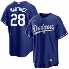 Men & Youth #28 J.D. Martinez Los Angeles Dodgers Blue Alternate Cool Base Jersey