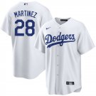 Men & Youth #28 J.D. Martinez Los Angeles Dodgers White Home Cool Base Jersey