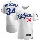 Men & Youth #34 Fernando Valenzuela Angeles Dodgers Flex Base White Home Jersey