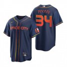 Men & Youth #34 Nolan Ryan Houston Astros 2022 City Connect Edition Navy Blue Jersey
