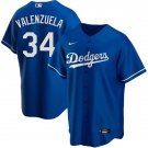Men & Youth #34 Fernando Valenzuela Angeles Dodgers Cool Base Blue Jersey
