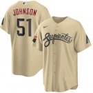 Men & Youth #51 Randy Johnson Arizona Diamondbacks City Connect Brown Jersey