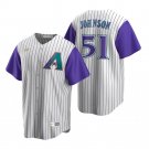 Men & Youth #51 Randy Johnson Arizona Diamondbacks Cooperstown White Jersey