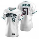 Men & Youth #51 Randy Johnson Arizona Diamondbacks White Home Flex Base Jersey