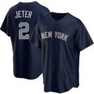 Men & Youth & Women #2 Derek Jeter New York Yankees Cool Base Navy Blue Jersey