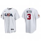 Men's #50 Mookie Betts World Baseball Classic USA White Jersey