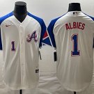 Men's Atlanta Braves Ozzie Albies City Jersey White 2023