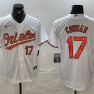 Men's Baltimore Orioles Colton Cowser Number White Cool Base Stitched Jersey