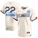 Men's Brooklyn Dodgers Clayton Kershaw Cream 2024 City Connect Limited Stitched Jersey