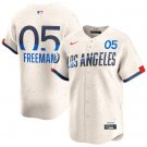 Men's Brooklyn Dodgers Freddie Freeman Cream 2024 City Connect Limited Stitched Jersey