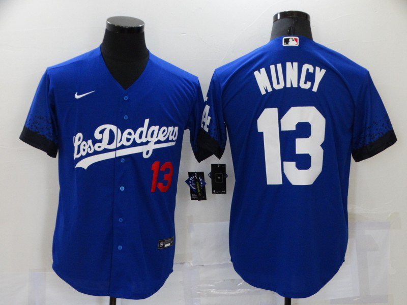Mens & Youth Dodgers Max Muncy cool Base city Jersey royal blue