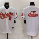 Mens Baltimore Orioles White Team Big Logo Blank Cool Base Stitched Jersey 2024