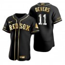 Mens Boston Red Sox Rafael Devers Black Golden Edition Stitched Jersey