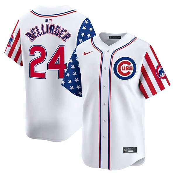 Men's Chicago Cubs Cody Bellinger White 2024 Independence Day Vapor Limited Jersey