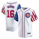 Men's Chicago Cubs Patrick Wisdom White 2024 Independence Day Vapor Limited Jersey