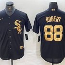 Men's Chicago White Sox #88 Luis Robert Black Cool Base Stitched Jersey