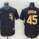 Men's Chicago White Sox Michael Jordan Black Cool Base Stitched Jersey