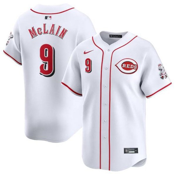 Men's Cincinnati Reds Matt McLain White Home Limited Baseball Stitched Jersey