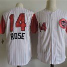 Men's Cincinnati Reds PETE ROSE 1960's Majestic Throwback Home White Baseball Jersey