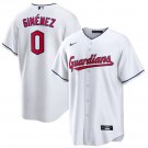 Men's Cleveland Guardians Andres Gimenez White Cool Base Stitched Jersey