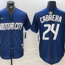 Men's Detroit Tigers Miguel Cabrera Navy 2024 City Connect Cool Base Jersey