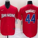 Men's Dominican Republic Baseball #44 Julio Rodríguez 2023 Red World Baseball Classic Jersey