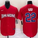Men's Dominican Republic Baseball Juan Soto 2023 Red World Baseball Classic Jersey