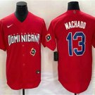 Men's Dominican Republic Baseball Manny Machado 2023 Red World Classic Jersey