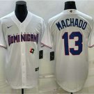 Men's Dominican Republic Baseball Manny Machado 2023 White World Classic Jersey