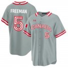 Mens Freddie Freeman Canada Baseball 2023 World Baseball Classic Jersey Gray