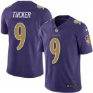 Men & Youth #9 Justin Tucker Baltimore Ravens Color Rush Limited Purple Jersey__2047