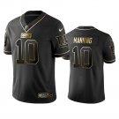 Men & Youth #10 Eli Manning New York Giants Black Golden Edition Jersey