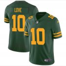 Men & Youth #10 Jordan Love Green Bay Packers Color Rush Limited Green Jersey