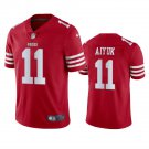 Men & Youth #11 Brandon Aiyuk San Francisco 49ers Color Rush Vapor Limited Red Jersey__1633