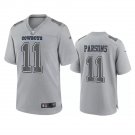 Men & Youth #11 Micah Parsons Dallas Cowboys Gray Atmosphere Fashion Game Jersey
