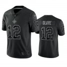 Men & Youth #12 Chris Olave New Orleans Saints Black Reflective Limited Jersey