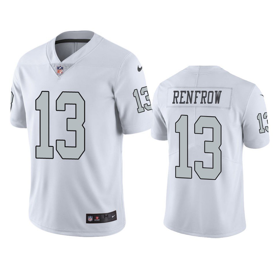 Men & Youth #13 Hunter Renfrow Raiders Color Rush Limited White Jersey__2064