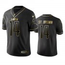 Men & Youth #14 Amon-Ra St. Brown Detroit Lions Black Golden Edition Jersey