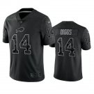 Men & Youth #14 Stefon Diggs Buffalo Bills Black Reflective Limited Jersey