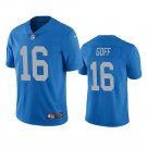 Men & Youth #16 Jared Goff Detroit Lions Color Rush Vapor Limited Blue Jersey