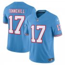 Men & Youth #17 Ryan Tannehill Tennessee Titans Throwback Light Blue Jersey