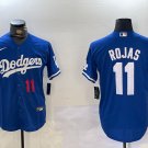Men's Los Angeles Dodgers #11 Miguel Rojas Number Blue Cool Base Stitched Jerseys