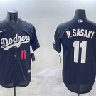 Mens Los Angeles Dodgers #11 Roki Sasaki Nike Black Fashion Limited Jersey