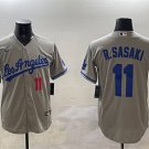 Mens Los Angeles Dodgers #11 Roki Sasaki Nike Grey Los Angeles Limited Player Jersey